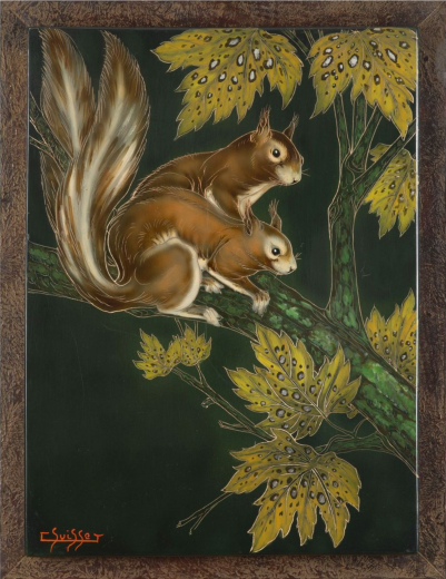 Auction by Ader SVV du 09/12/2022 - Écureuils roux dans un platane (lot n°53)